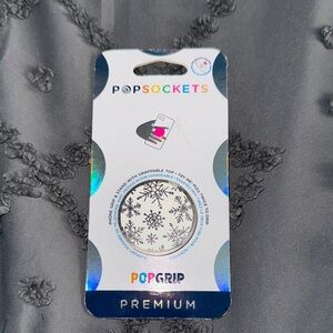 NEW POPSOCKETS POPGRIP PREMIUM SNOW METAL PHONE ACCESSORY
